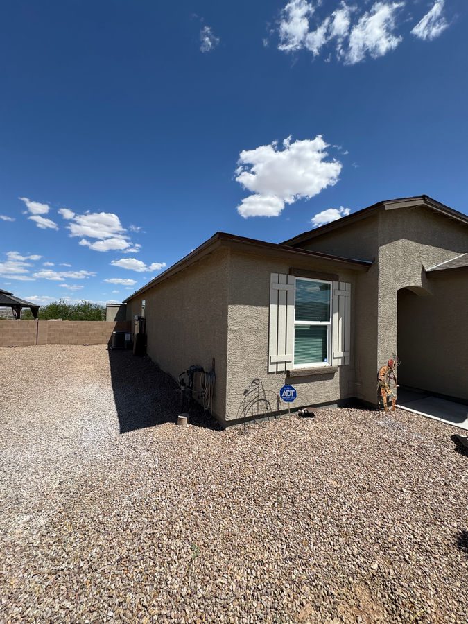 Benson, Arizona home before solar screen installation